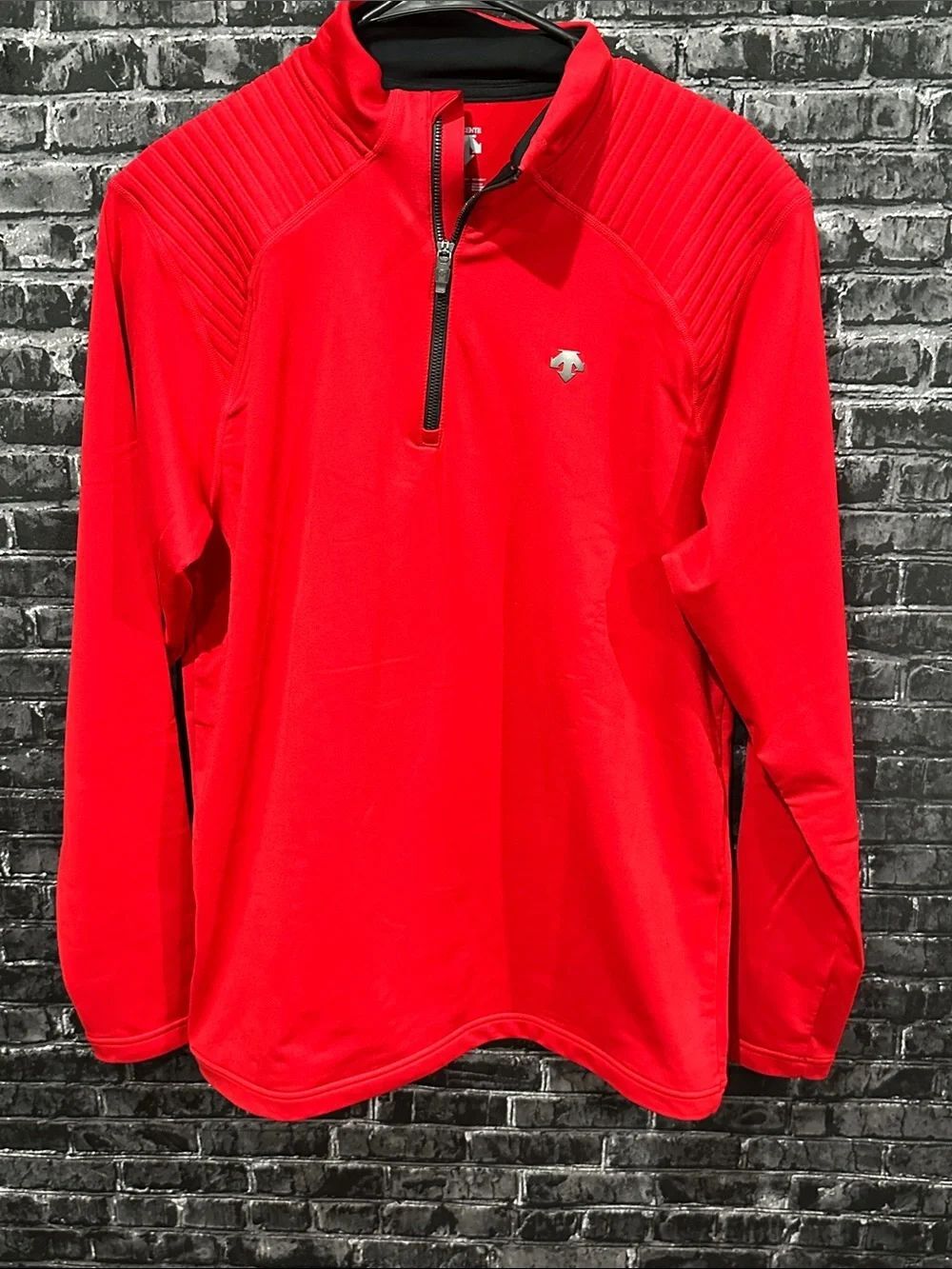 Descente Red Athletic Pullover with White Logo